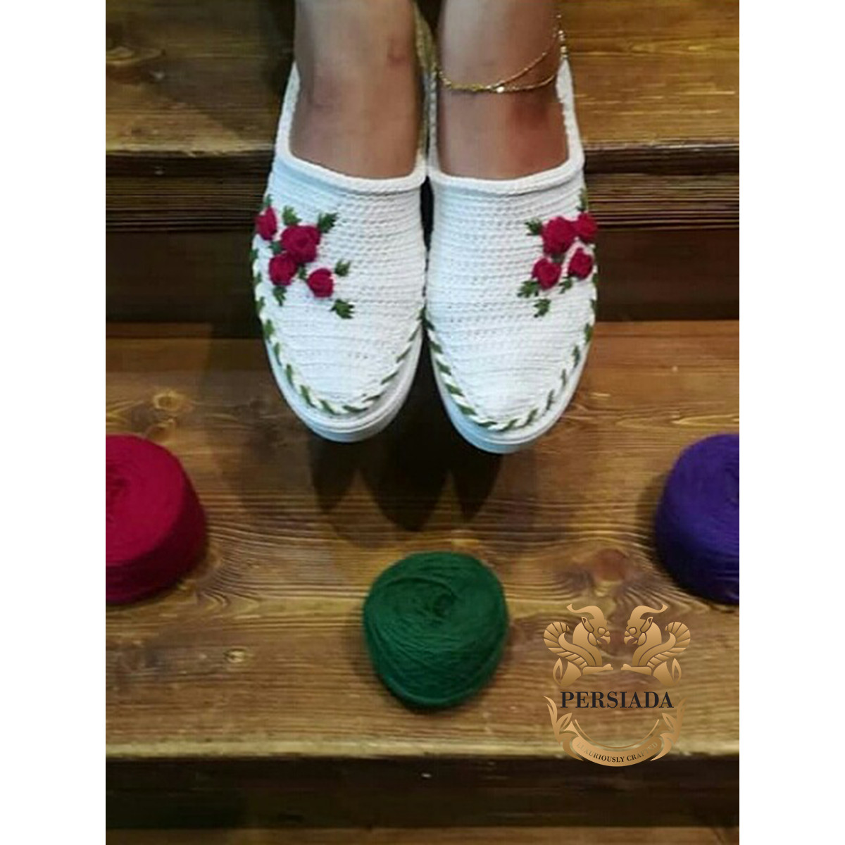 Give Traditional Persian Shoes | Cotton Handmade | PHG701 | Persiada