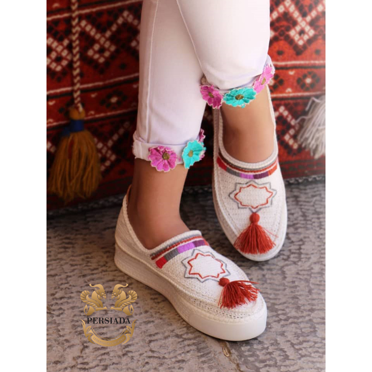 Give Traditional Persian Shoes | Cotton Handmade | PHG701 | Persiada