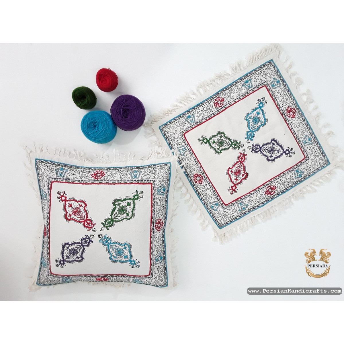 Cushion Cover Tablecloth | Handmade Organic Cotton | PHGH609 Persiada