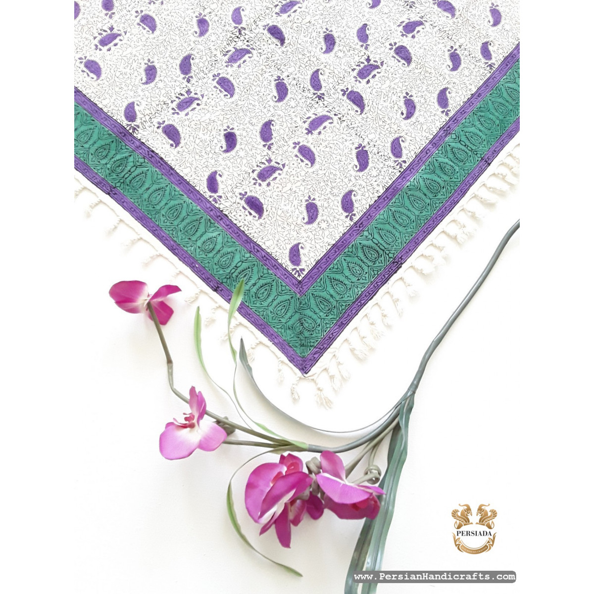 Square Tablecloth | Handmade Organic Cotton | PHGH611 Persiada 