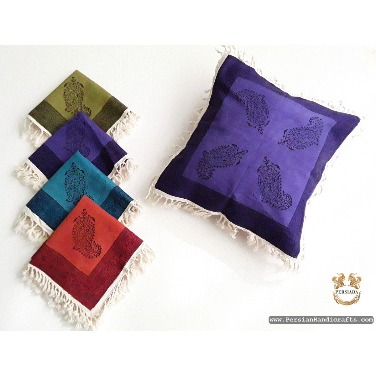 Cushion Cover Tablecloth | Handmade Organic Cotton | PHGH613 Persiada