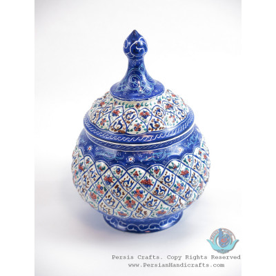 Enamel (Minakari)  Eslimi Sugar Pot/Candy Dish - PE1142