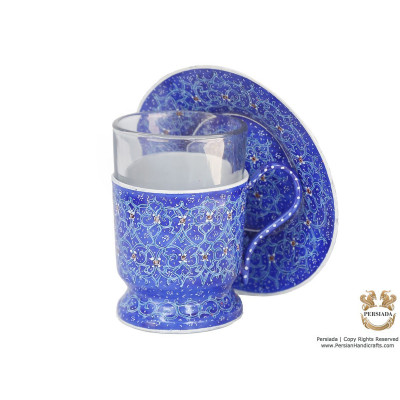Tea Cup & Saucer Set - Enamel Minakari | PE4107