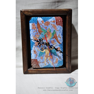 Enamel Minakari Oval Framed Clock - PE1008