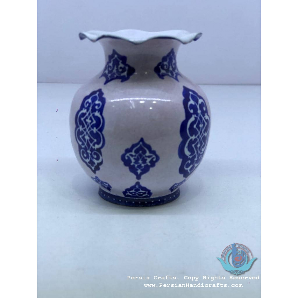 Enamel (Minakari) Mini Flower Vase - PE1041 Enamel (Minakari) Mini Flower Vase - PE1041-Persian Handicrafts