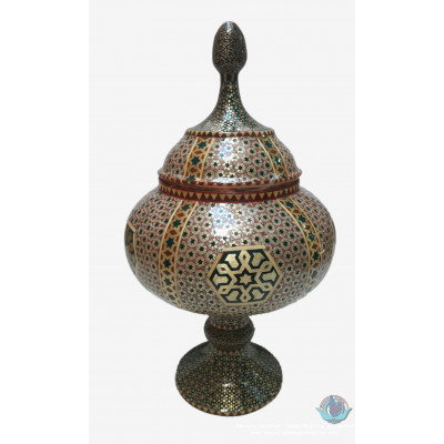 Khatam Marquetry Pedestal Dish - PKH1024