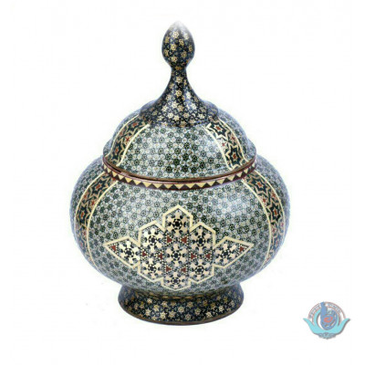 Khatam on Copper Candy Bowl Dish - PKH1025