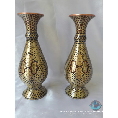 Privileged Khatam Marquetry Flower Vase & Pedestal Dish Set - PKH1042