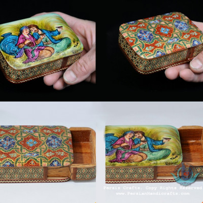 Khatam Wood Marquetry Jewelry Box - PKH1045