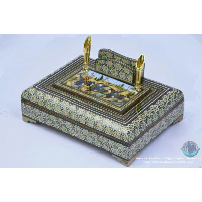 Classical Design Khatam Marquetry Pen Holder - PKH1048