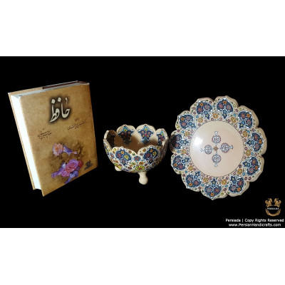 Bowl & Plate Persian Enamel on Pottery | HPM501