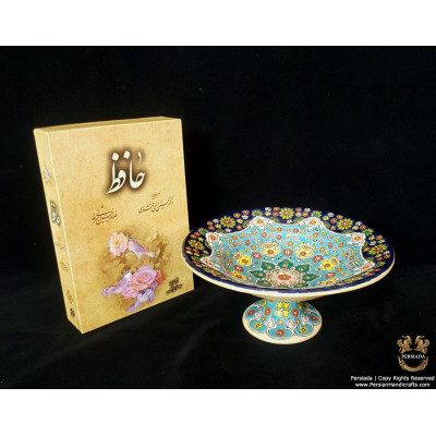 Pedestal Platter Persian Enamel on Pottery | HPM508