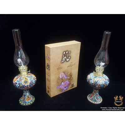 Persian style Oil Lamp Persian Enamel on Pottery | HPM516