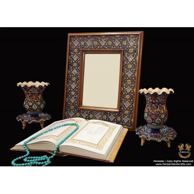 Taper Candleholder Persian Enamel on Pottery | HPM522