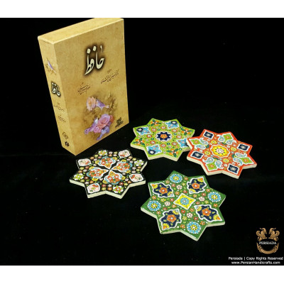 Drink Coaster Persian Enamel on Pottery | HPM524