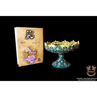 Pedestal Platter Persian Enamel on Pottery | HPM532