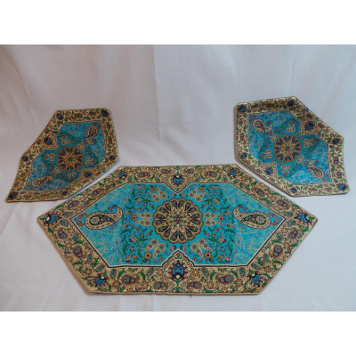 3PCS Termeh Luxury Tablecloth - HT3001