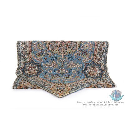 Termeh Turquoise Color Qulited Runner Tablecloth - HT3901 Termeh Turquoise Color Qulited Runner Tablecloth - HT3901