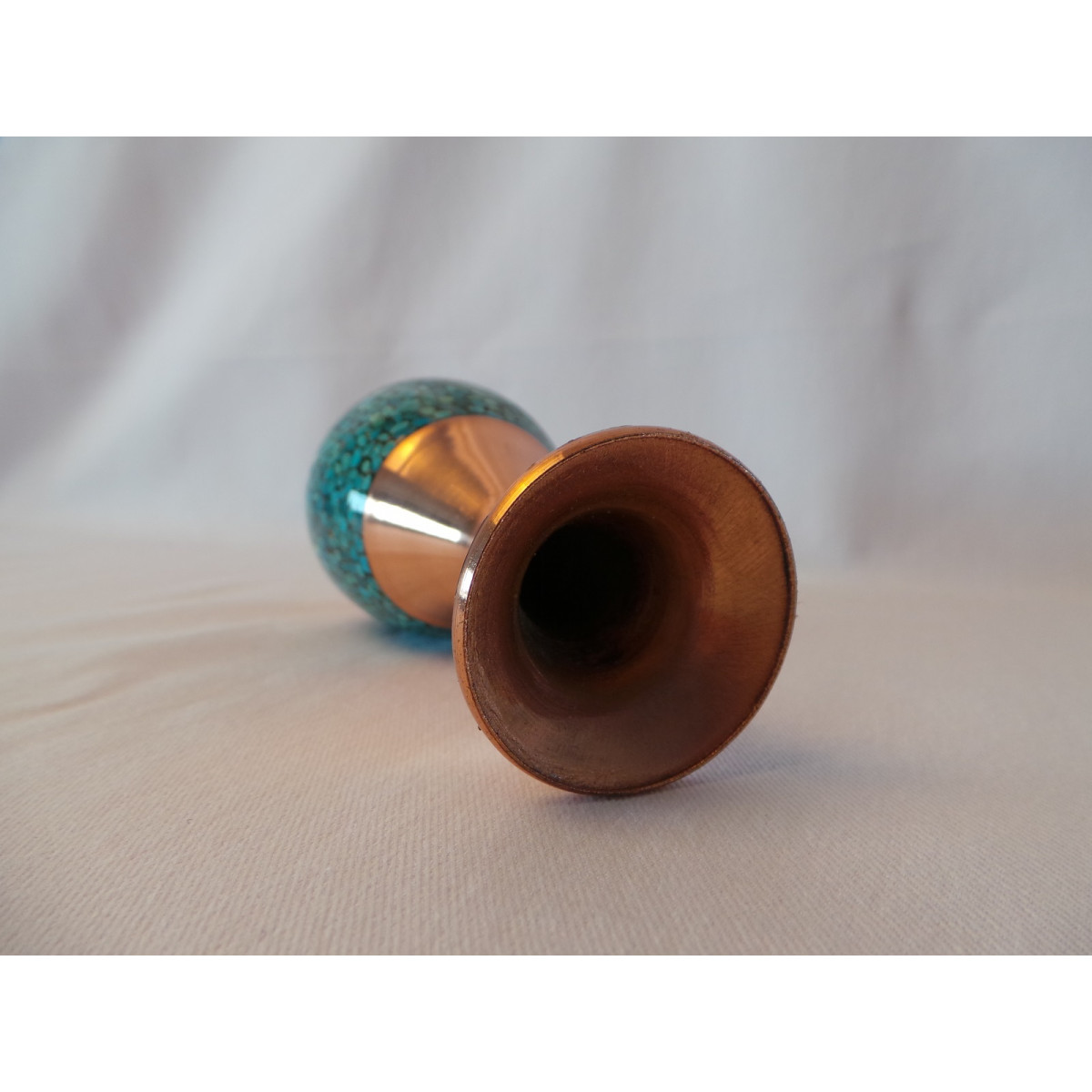Persian Turquoise Inlying  Vase - HTI1037-Persian Handicrafts