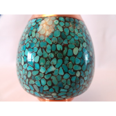 Persian Turquoise Inlying  Vase - HTI1037