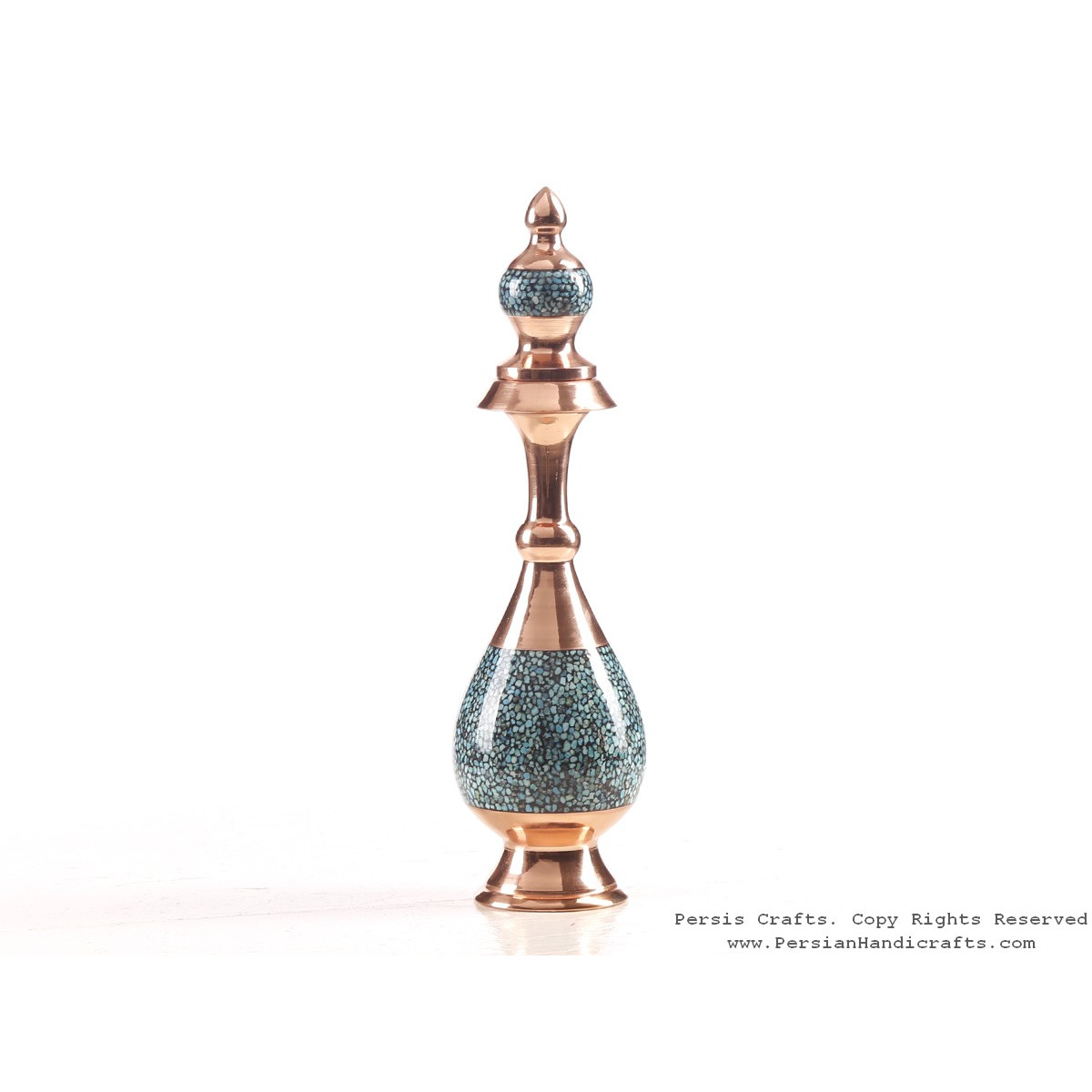 Turquoise Inlaying (FiroozehKoobi) Sake Jug - HTI3003-Persian Handicrafts