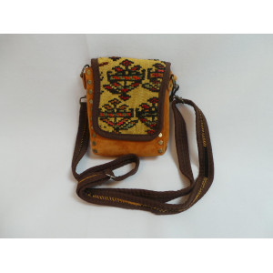 Shoulder / Saddle Leather & Kilim Handmade Bag - HPW3001-Persian Handicrafts