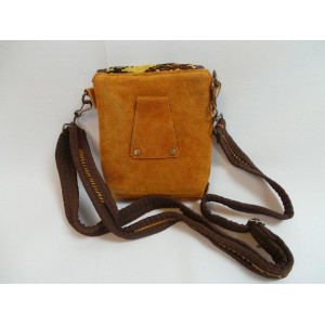Shoulder / Saddle Leather & Kilim Handmade Bag - HPW3001-Persian Handicrafts