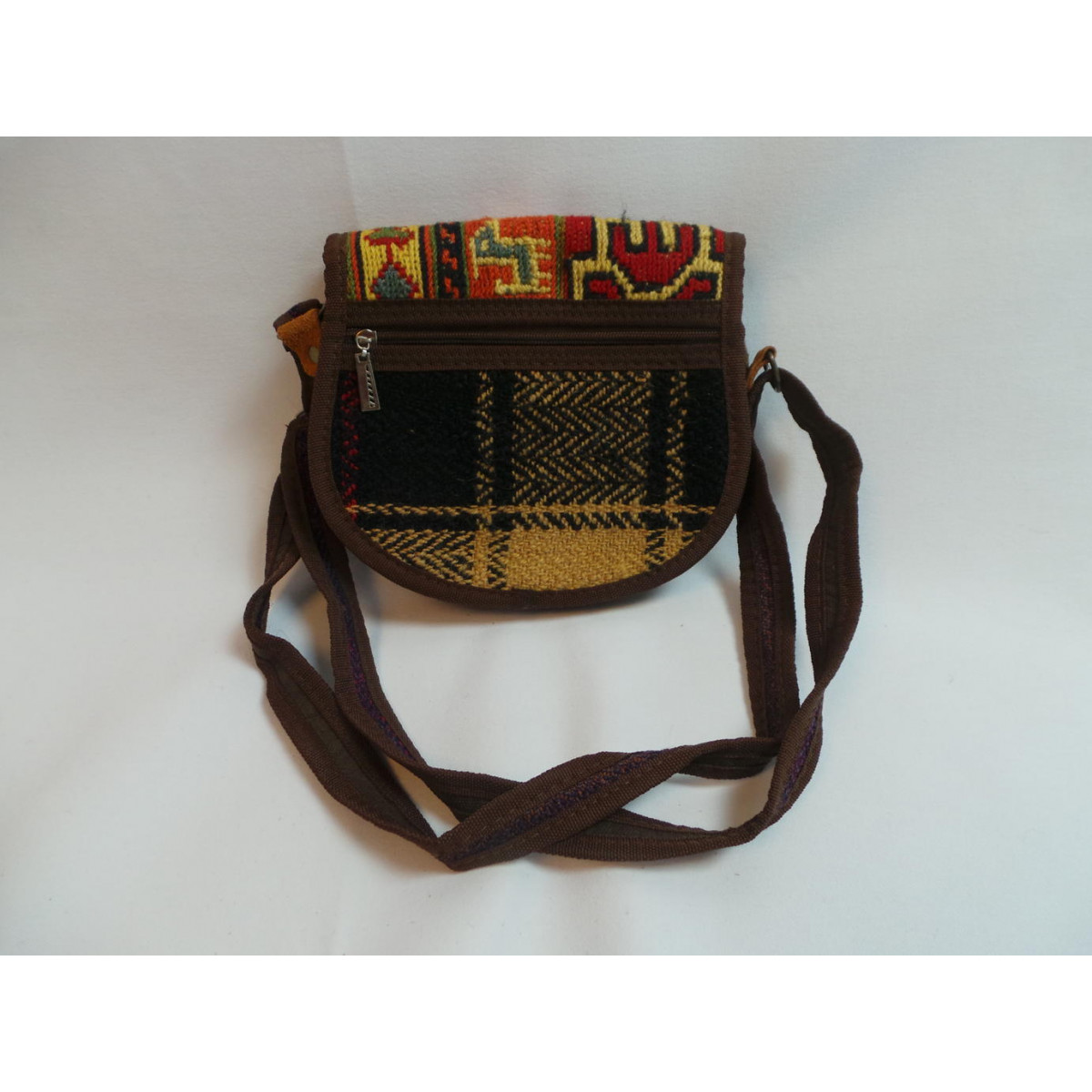 Shoulder / Saddle Leather & Kilim Handmade Bag - HPW3002-Persian Handicrafts