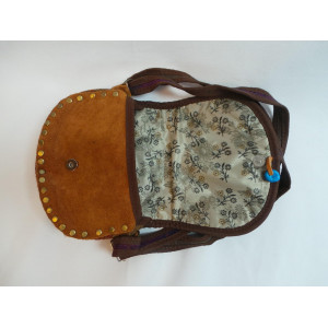 Shoulder / Saddle Leather & Kilim Handmade Bag - HPW3002-Persian Handicrafts
