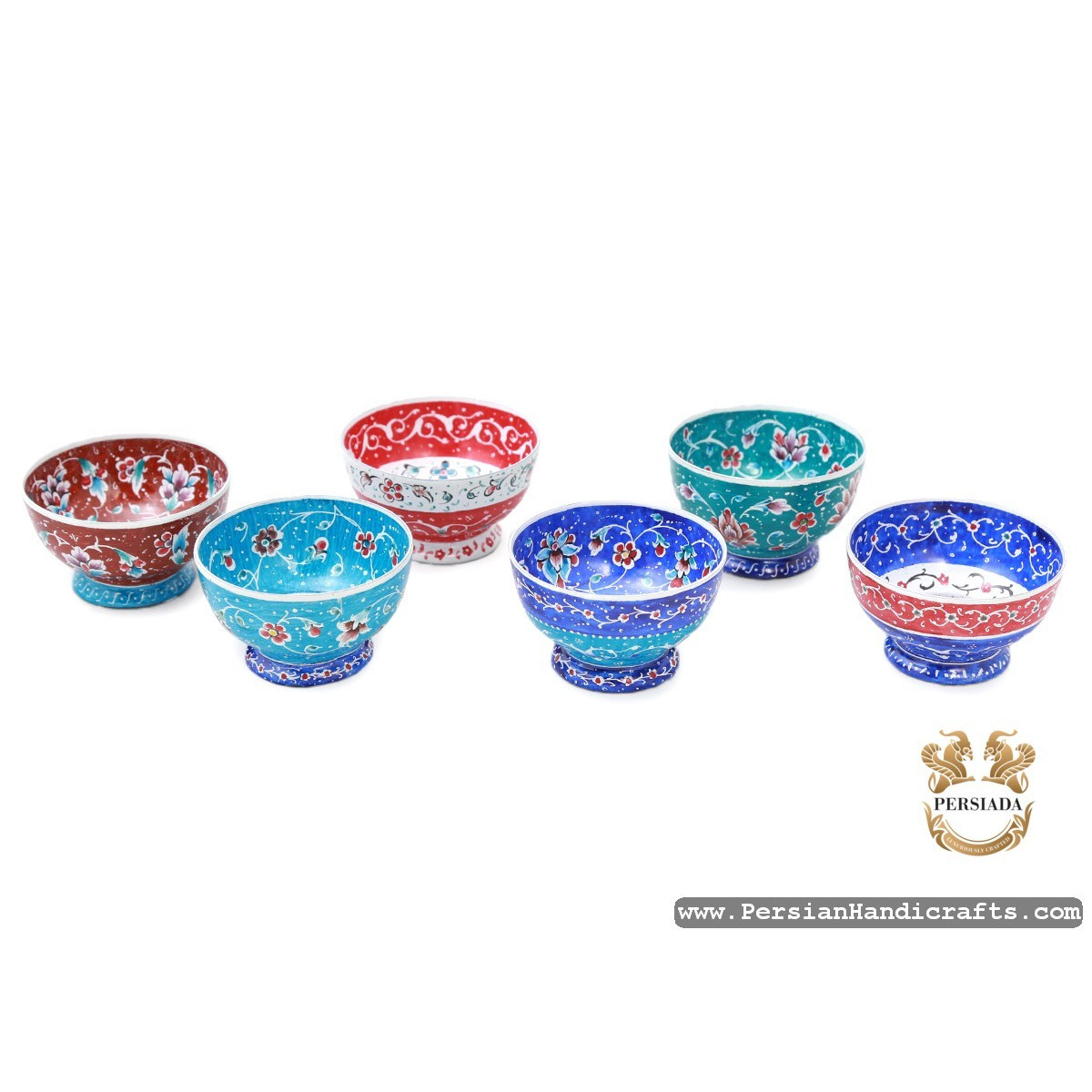 Haft Sin Bowl Set | Hand Painted Enamel Minakari | HE7102 | Persiada