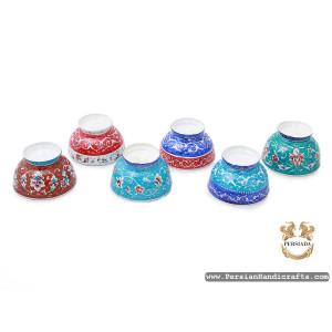 Haft Sin Bowl Set | Hand Painted Enamel Minakari | HE7102 | Persiada