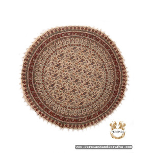 Round Tablecloth | Hand Printed Ghalamkar | HGH7105 | Persiada