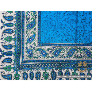 Square Tablecloth | Hand Printed Ghalamkar | HGH7130 | Persiada