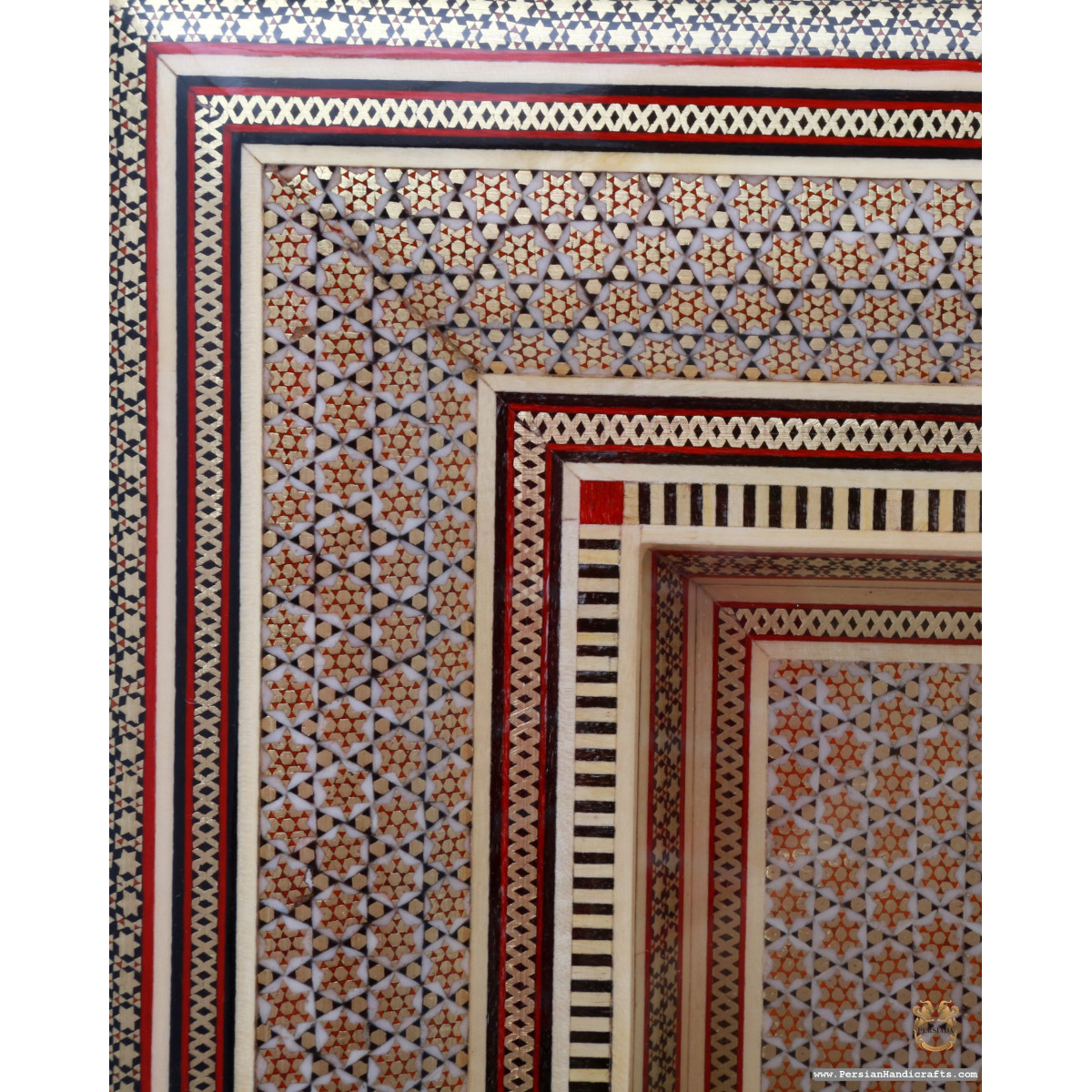 Wall Clock | Classy Khatam Marquetry | HKH7106 | Persiada