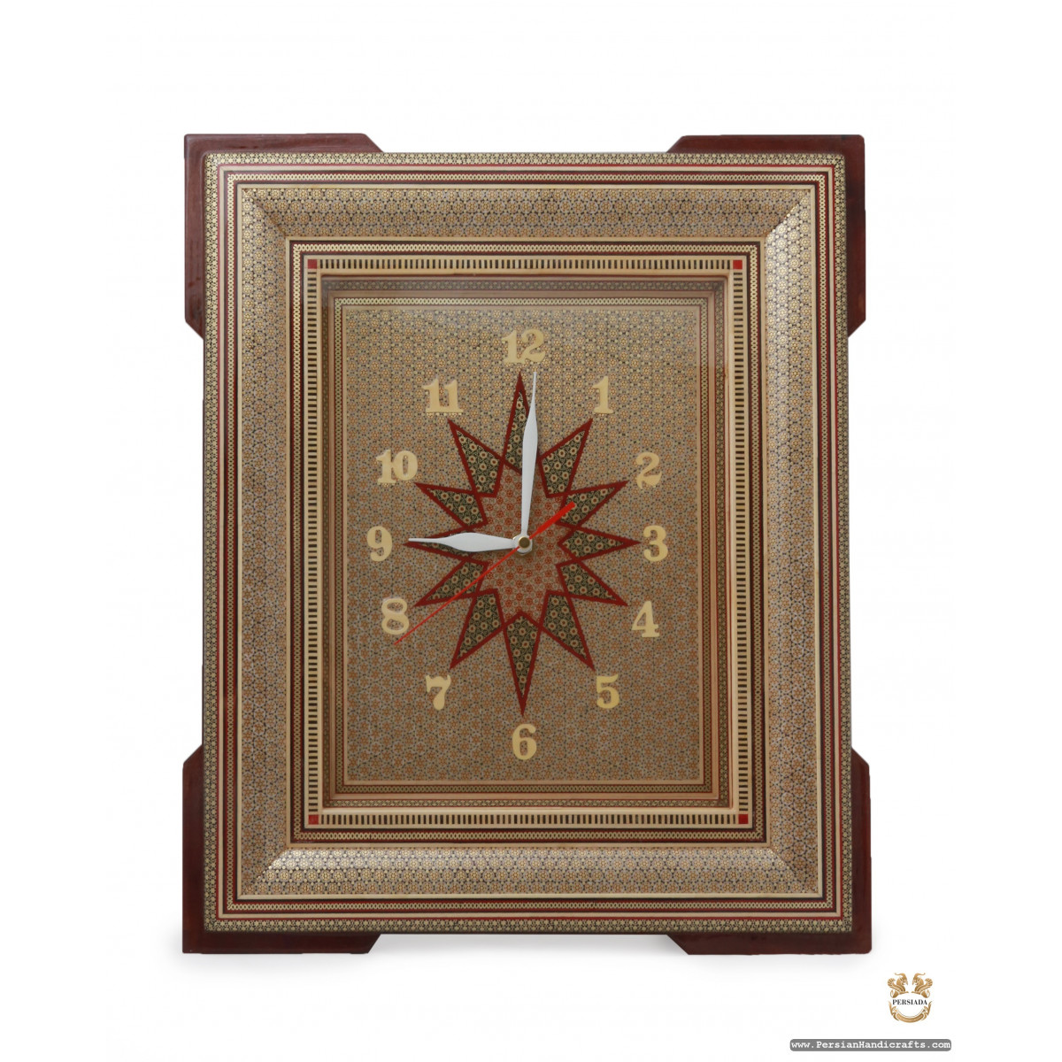 Wall Clock | Classy Khatam Marquetry | HKH7106 | Persiada