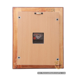 Minakari Clock Khatam Frame | Enamel On Marquetry | HKH7119 | Persiada