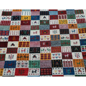 Persian Wool Gabbeh Rug - PRG154-Persian Handicrafts