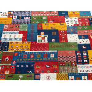 Persian Wool Gabbeh Rug - PRG158-Persian Handicrafts