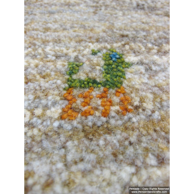 Gabbeh Wool Rug from Persian Ghashghai Nomads - RG5004 Gabbeh Wool Rug from Persian Ghashghai Nomads - RG5004