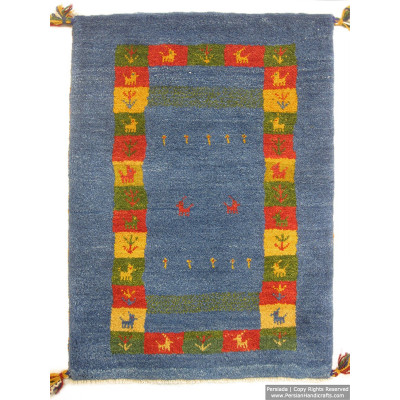 Gabbeh Wool Rug from Persian Ghashghai Nomads - RG5018