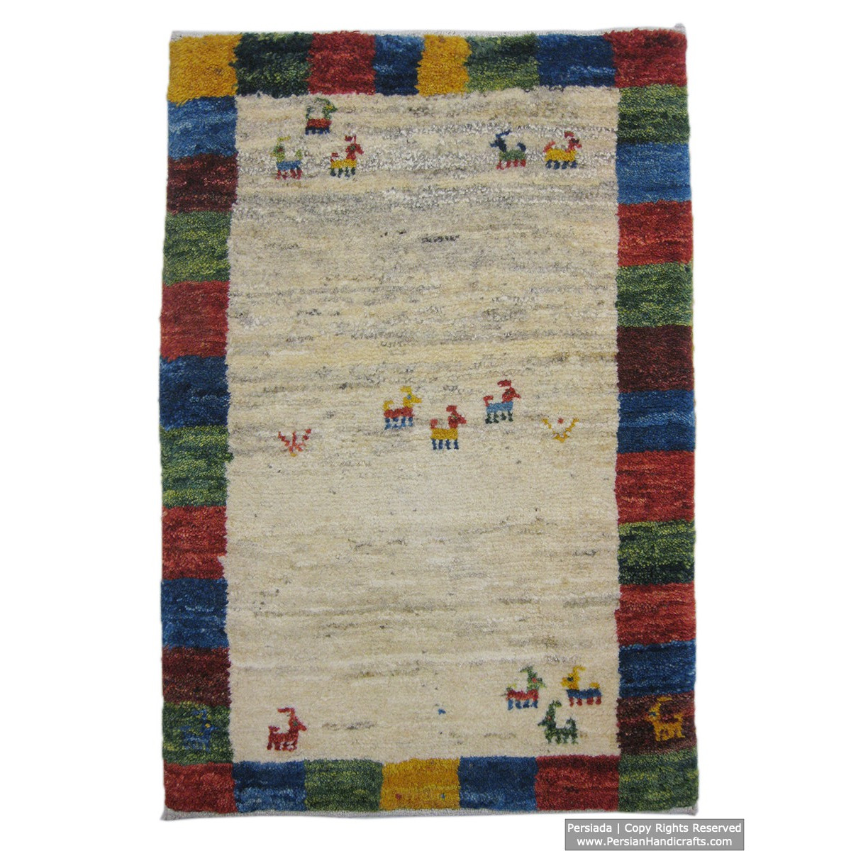 Gabbeh Wool Rug from Persian Ghashghai Nomads - RG5020-Persian Handicrafts
