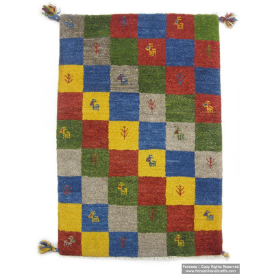 Gabbeh Wool Rug from Persian Ghashghai Nomads - RG5024