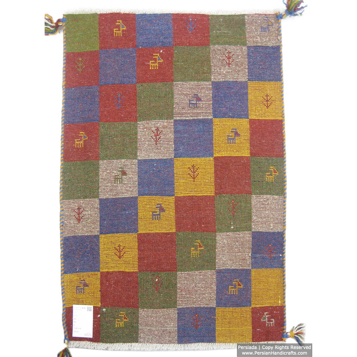 Gabbeh Wool Rug from Persian Ghashghai Nomads - RG5024-Persian Handicrafts