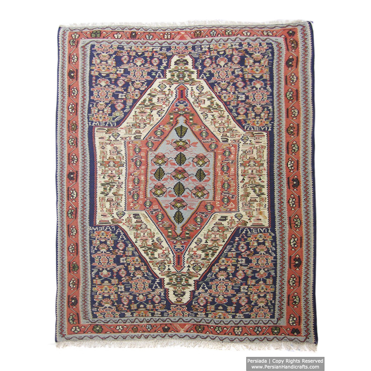 Medalion Design  Persian Kilim Rug  -  RK5001-Persian Handicrafts