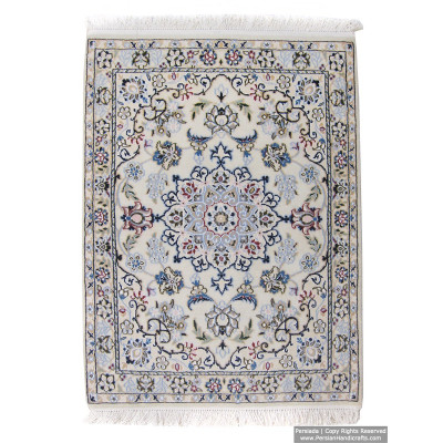 Medallion Design Wool & Cotton Naein Persian Rug  -  RN5001