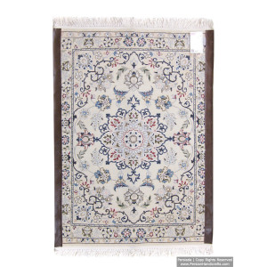 Medallion Design Wool & Cotton Naein Persian Rug  -  RN5001-Persian Handicrafts