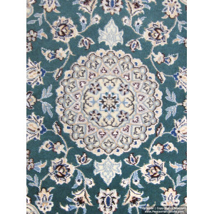 Medallion Design Wool & Cotton Naein Persian Rug  -  RN5003-Persian Handicrafts