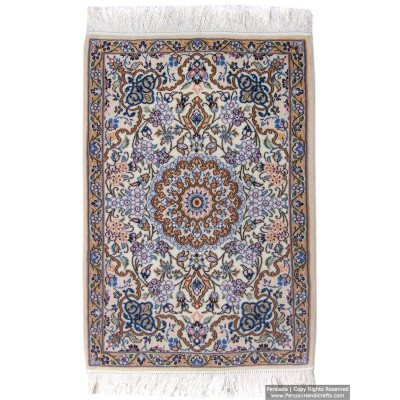 Medallion Design Wool & Cotton Naein Persian Rug  -  RN5004