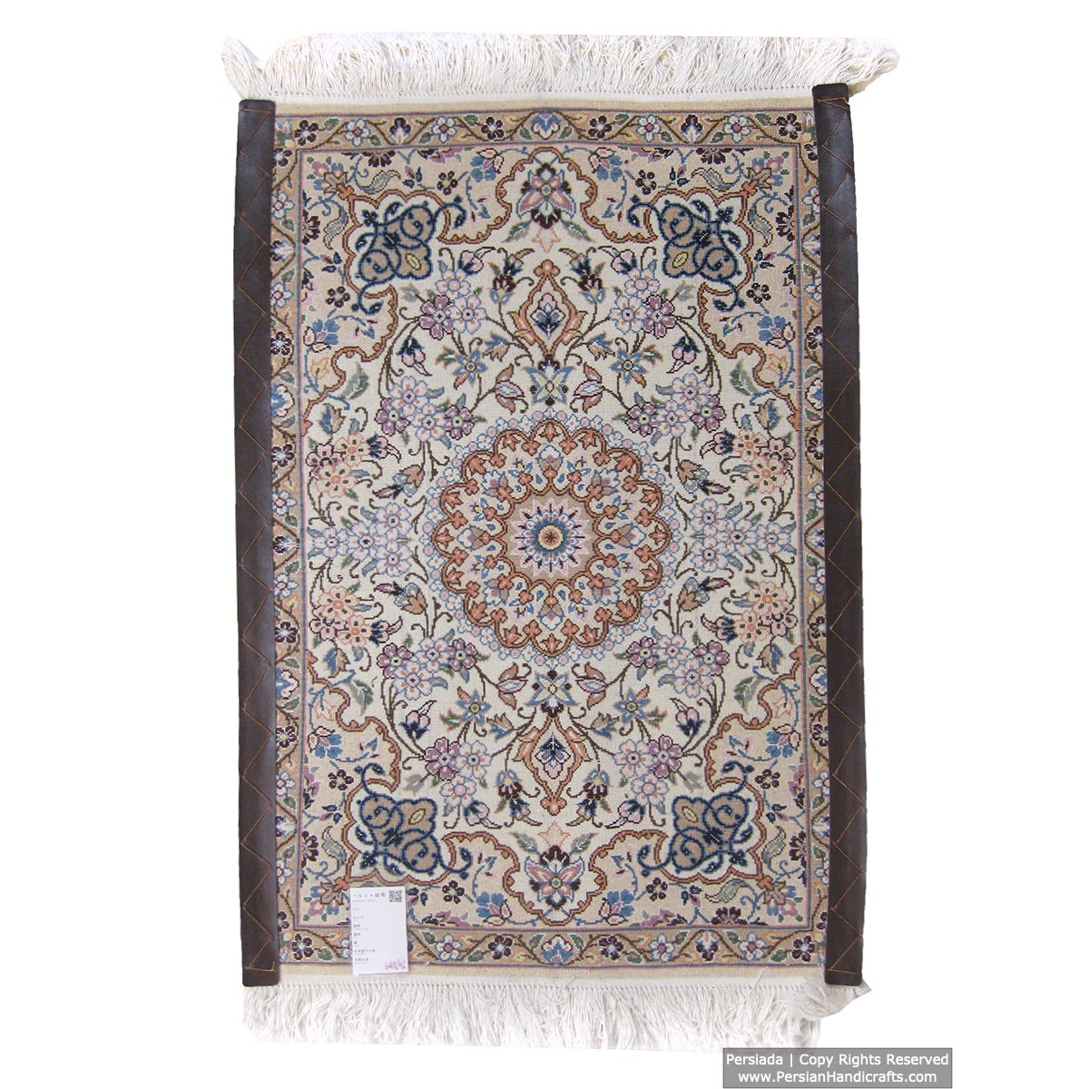 Medallion Design Wool & Cotton Naein Persian Rug  -  RN5004-Persian Handicrafts