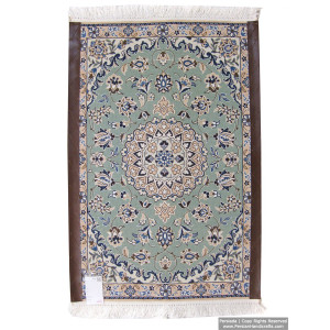 Medallion Design Wool & Cotton Naein Persian Rug  -  RN5005-Persian Handicrafts